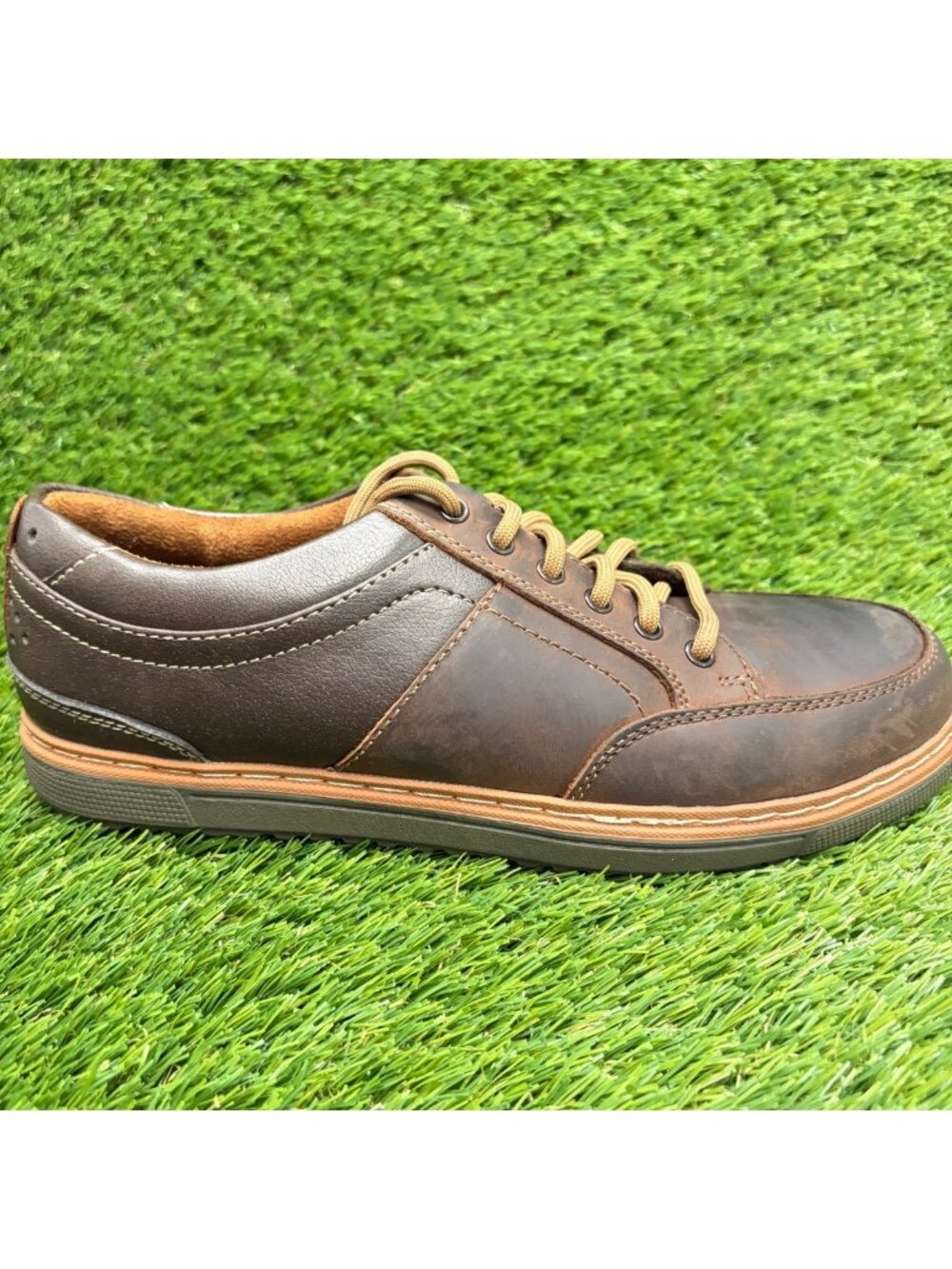 Florsheim Gridley Mens Size 7.5 Brown Leather Steel Toe Safety Work Oxford Shoes